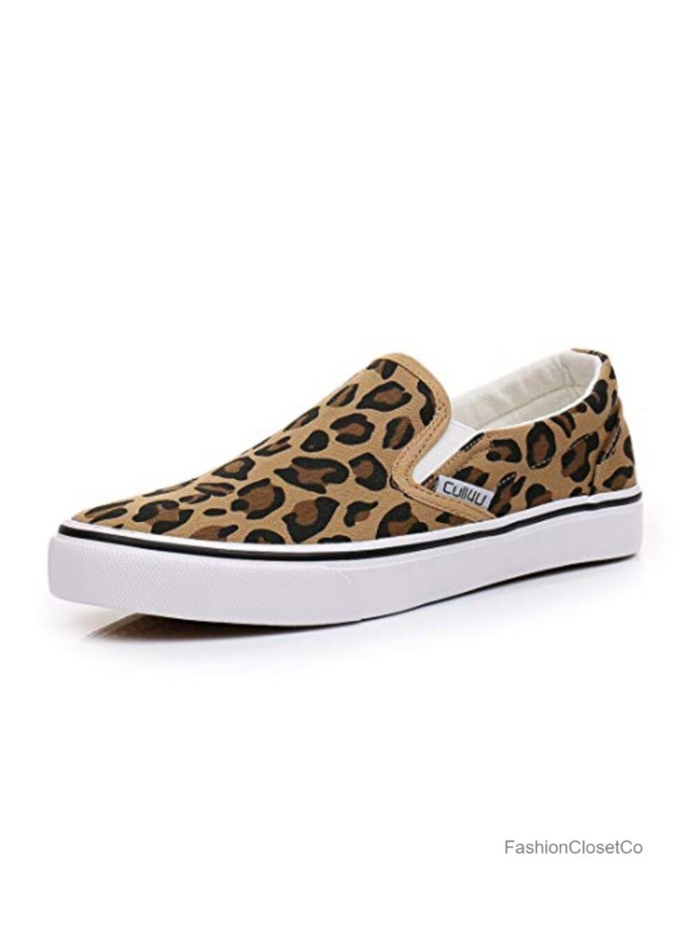Unisex Classic Slip On Trainer Shoes Memory Foam Canvas Low Top